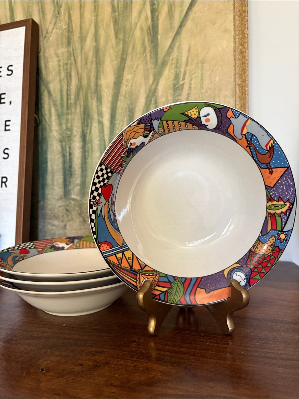 VTG 1991 VITROMASTER Metropolitan Soup/Cereal Bowls 7.25” Set of (4)